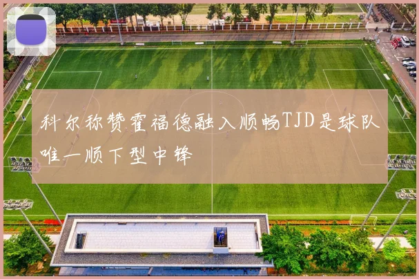 科尔称赞霍福德融入顺畅TJD是球队唯一顺下型中锋